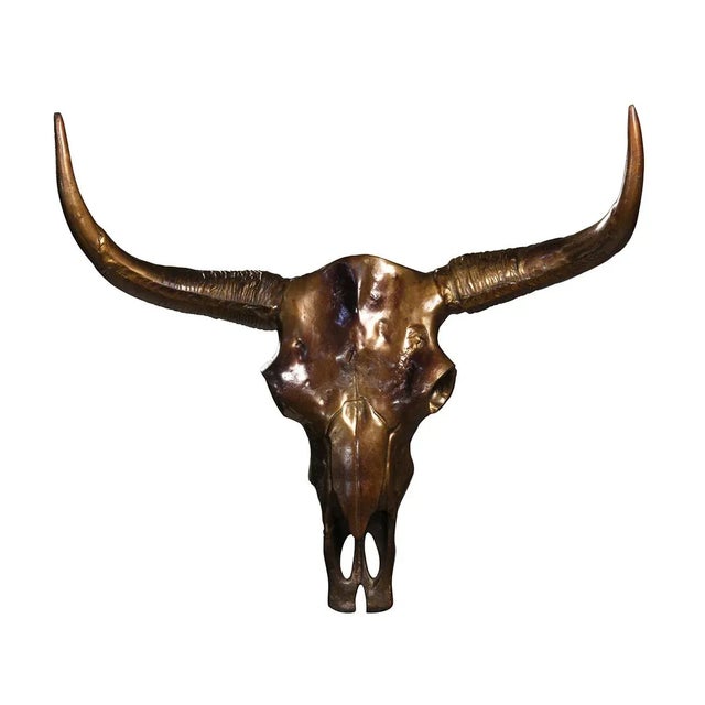 Bronze Cow Skull For Sale In Los Angeles - Image 6 of 6