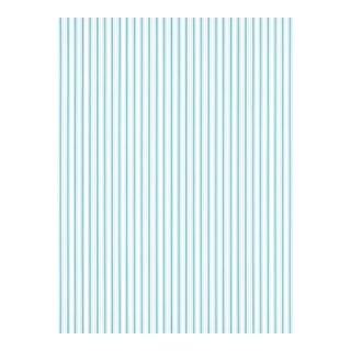 Sample - The House of Scalamandré Johnson Stripe Wallpaper, Turquoise For Sale