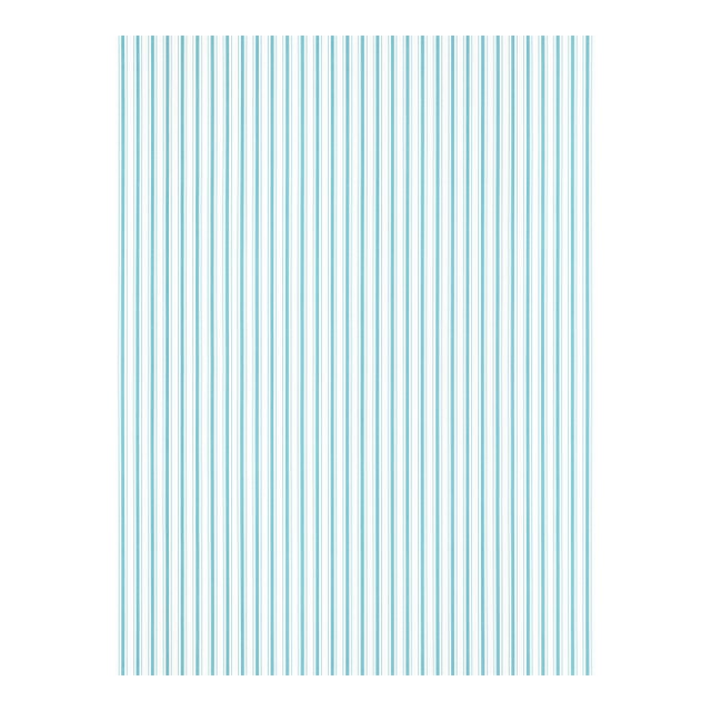 Sample - The House of Scalamandré Johnson Stripe Wallpaper, Turquoise For Sale