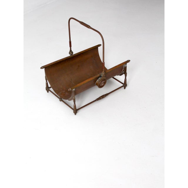 Antique Copper Log Basket Chairish