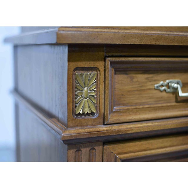 Mid Century Transitional 6-Drawer Chest With Brass Hardware by White Furniture For Sale - Image 9 of 16