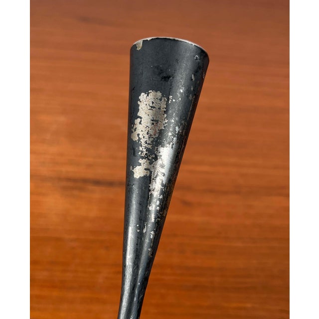 Black Mid-Century Modern Brutalist Wrought Iron Candleholder, 1960s For Sale - Image 8 of 10