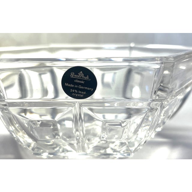 Glass Vintage Rosenthal Classic Made in Germany Crystal "Domus" Hexagon Bowl - "New in Box" For Sale - Image 7 of 12