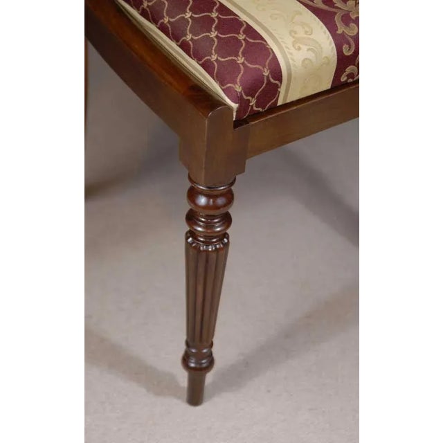 English Regency Dining Chairs with Walnut Inlay, Set of 12 For Sale - Image 5 of 18