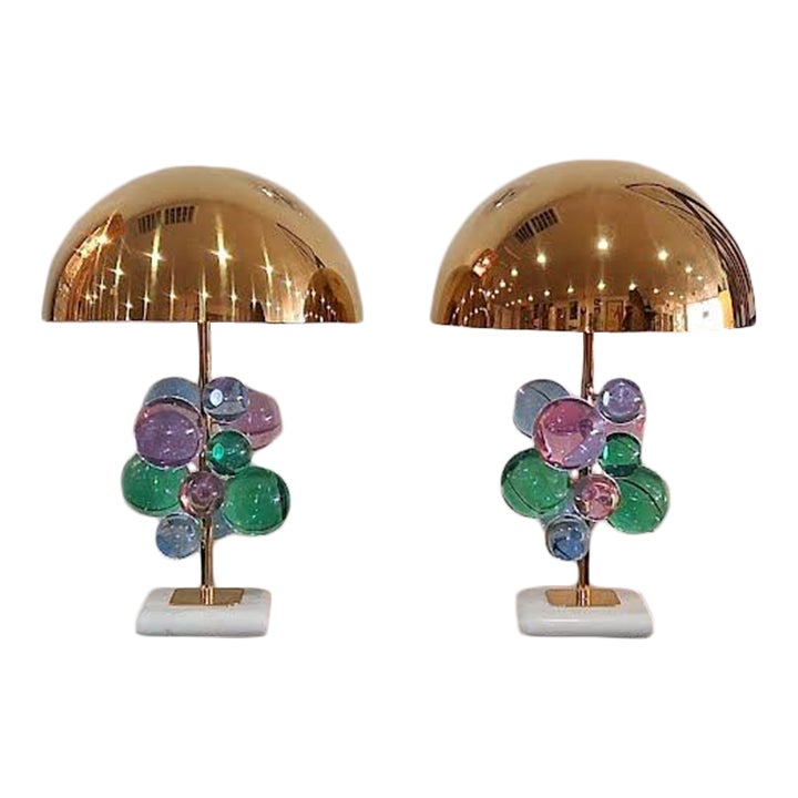 Contemporary Jonathan Adler Pair of "Globo Table Lamps" | Chairish
