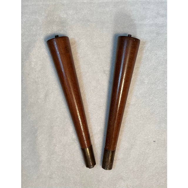 Off-white Vintage 50s Mid-Century Modern Ottoman Footstool Bench Off White Vinyl For Sale - Image 8 of 11