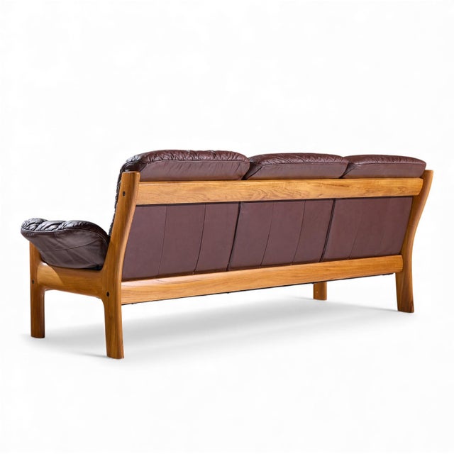 Mid 20th Century Ekornes Mid Century Norwegian Teak and Leather Montana Sofa For Sale - Image 5 of 9