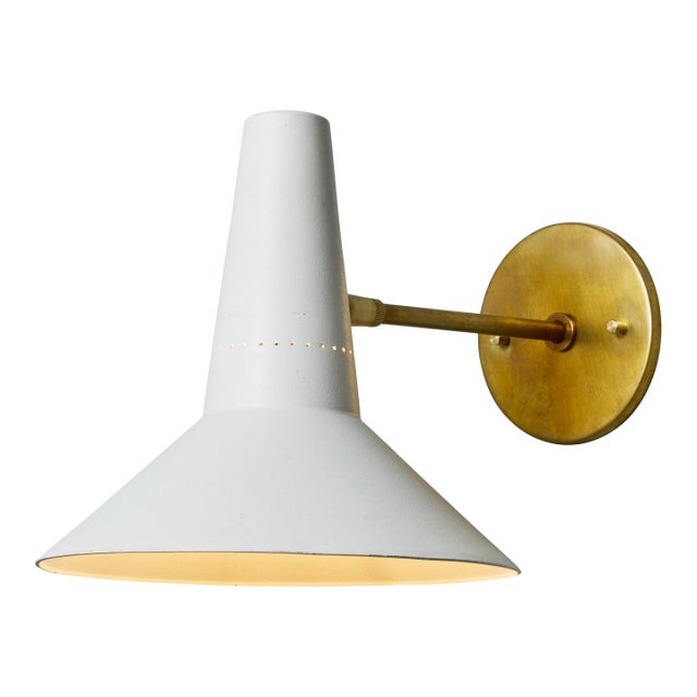 Large 1950s Giuseppe Ostuni Articulating Arm Sconce for O-Luce, Unmarked For Sale