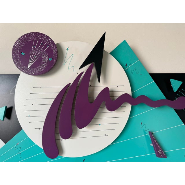 1980s Richard (Rick) Ott (American, 1935 - 2007) Postmodern Memphis - Style Dimensional Wall Art Sculpture For Sale - Image 5 of 12