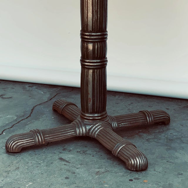 Polished Steel and Antiviral Raw Copper Top Gueridon Tables - a Pair For Sale In Los Angeles - Image 6 of 7