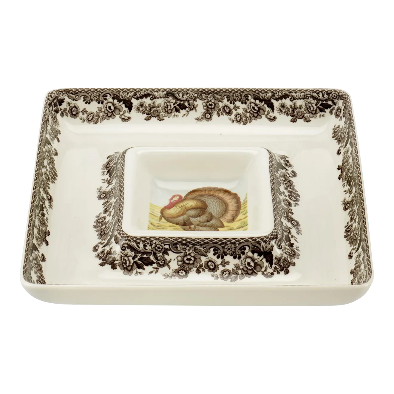 Spode Woodland Turkey Chip and Dip