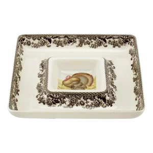 Spode Woodland Square Chip & Dip, Turkey