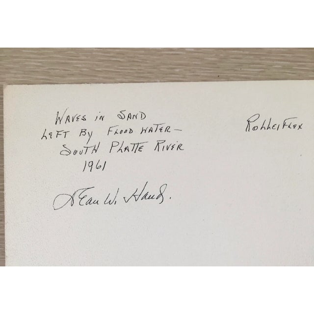 “Waves in Sand Left by Flood Water” Dean W Hand Black and White Photograph 1961 For Sale - Image 4 of 4