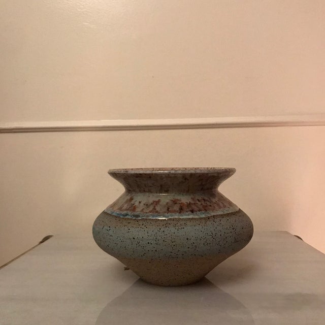 Artisan Thrown Vintage Glazed Pottery Vessel For Sale In Los Angeles - Image 6 of 9
