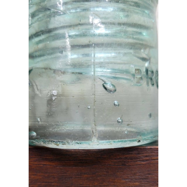 Vintage Light Teal Aqua Brookfield New York Glass Insulator For Sale In Kansas City - Image 6 of 10