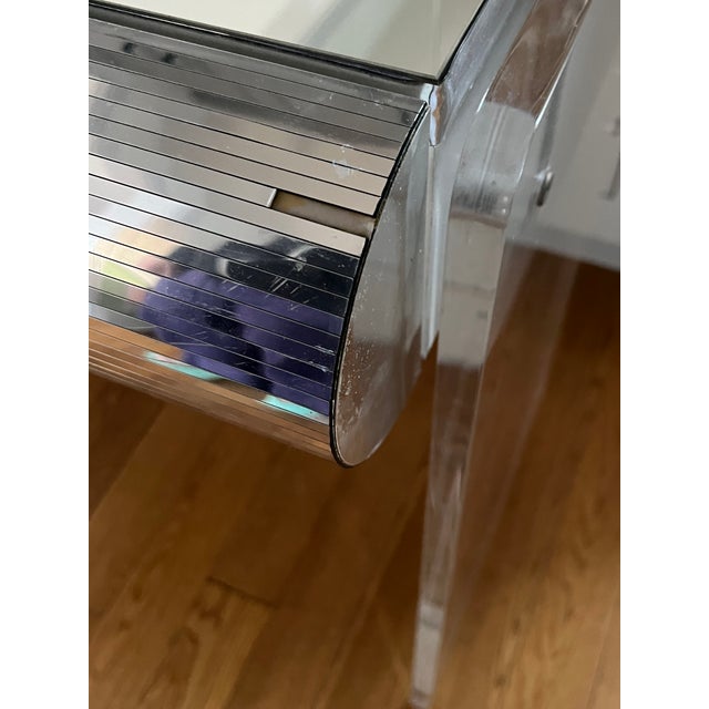 1970 Space Age Chrome Lucite Vanity Desk, by Hills Manufacturing Co. For Sale - Image 9 of 12