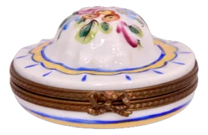 Limoges Floral Garden Hat Accent Box