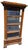 Biedermeier Style Glazed Vitrine (or Display Bookcase). It features classical architectural lines, three-sided glass...