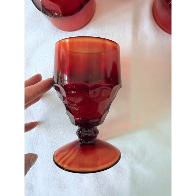 1960s 1960s Viking Mid Century, Georgian Low Footed Goblets - Set of 5 For Sale - Image 5 of 8