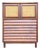 American of Martinsville Wonderwood Walnut & Cane Tall Chest Dresser For Sale