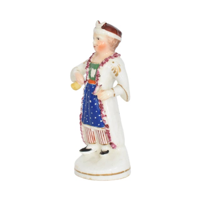 Mid 19th Century Antique 19th-Century Staffordshire Figurine of a Man a La Turquoise For Sale - Image 5 of 10
