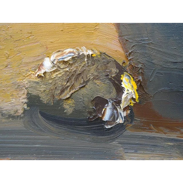 Modern Edvards Grube, Still Life with Sunflowers, Oil on Canvas For Sale - Image 3 of 7