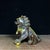 Vintage Pair of Chinese Gilt Bronze Guardian Lions (Foo Dogs) For Sale In Los Angeles - Image 6 of 10