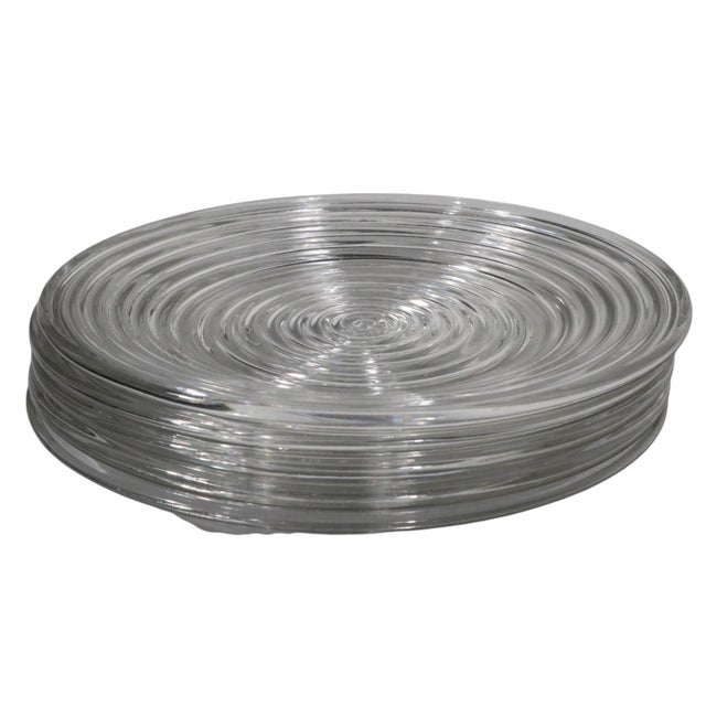 Anchor Hocking Mid 20th Century Manhattan Pattern Dinner Plates by Anchor Hocking- Set of 4 For Sale - Image 4 of 7