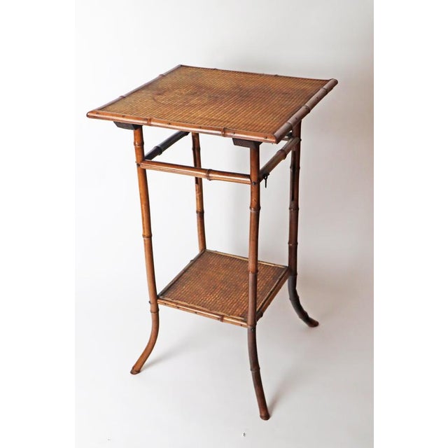 Art Nouveau Side Table in Bamboo, 1890s For Sale - Image 15 of 18