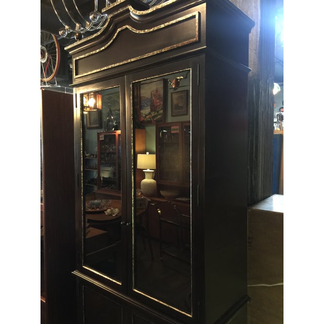Oly Studio Tall Glass Front Hutch/ Bookcase - Dominique Cabinet - Hardwood One-Piece w/Split Glass Doors & Three...