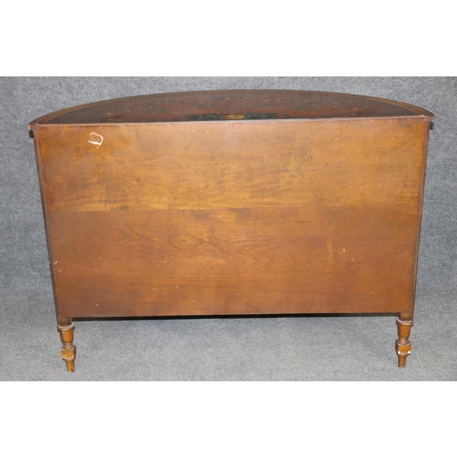 French 1930's Adams Style Paint Decorated Demilune Commode For Sale - Image 3 of 10