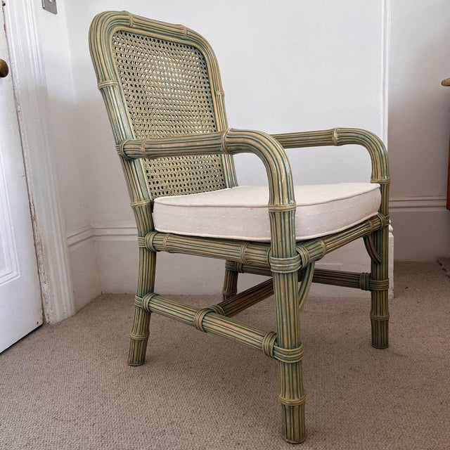 Vintage Faux Bamboo Dining Chairs, 1980s, Set of 2 For Sale - Image 14 of 15