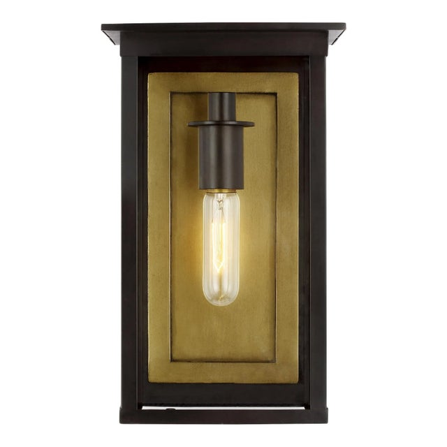 Modern Chapman & Myers by Visual Comfort Studio Freeport Medium Outdoor Wall Lantern, Copper For Sale - Image 3 of 3