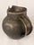 An unusual West African cast bronze or brass pouring vessel, likely Nigerian and in the Benin metalworking tradition. Of...
