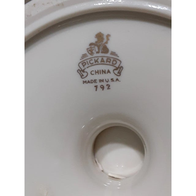 Mid-Century Modern Art Deco Pickard Shiny Gold Overlay Candle Holder- 2 Available For Sale - Image 3 of 6