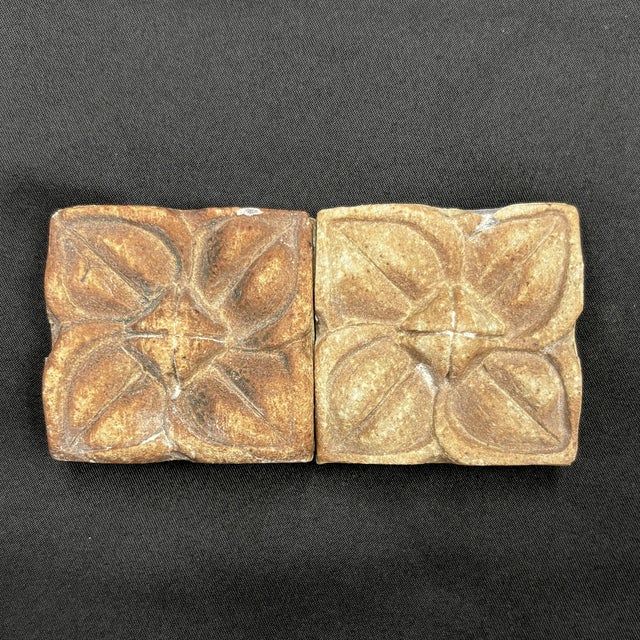 Gothic Gothic Rose Burnt Umber Natural Decorative Ceramic Tile For Sale - Image 3 of 4