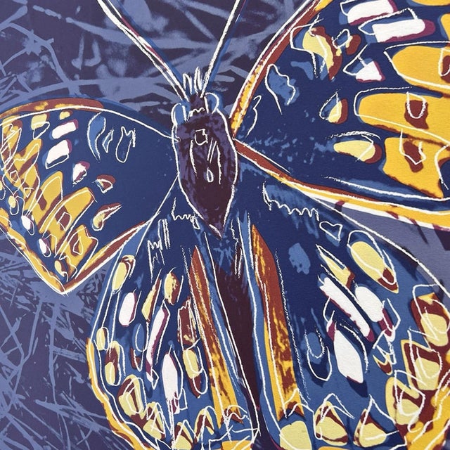 1986 Carnegie Museum of Art After Andy Warhol "Butterfly" Lithograph Portrait signed numbered print, stamp authenticated...