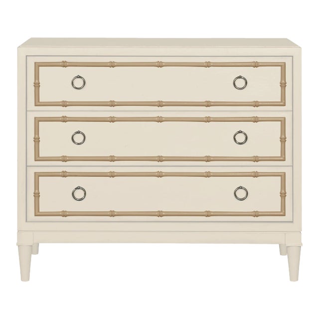 Casa Cosima Emma Nightstand, Navajo White and Nubuck For Sale