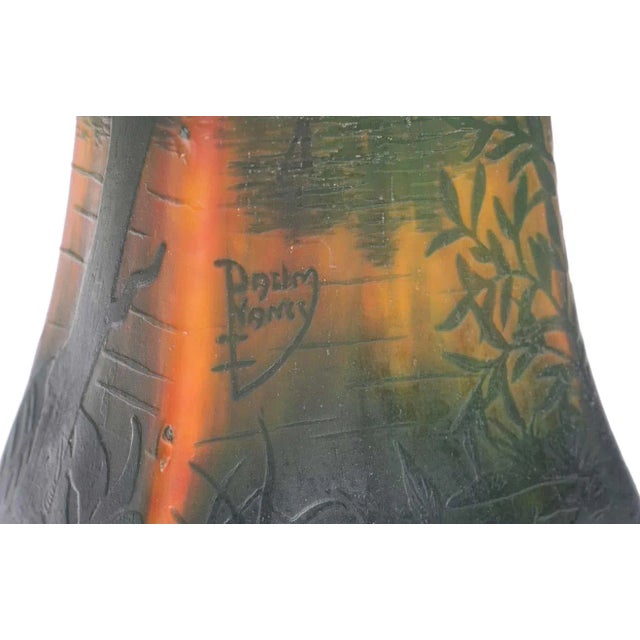 Daum Nancy Cameo Scenic Art Nouveau Vase For Sale - Image 9 of 10