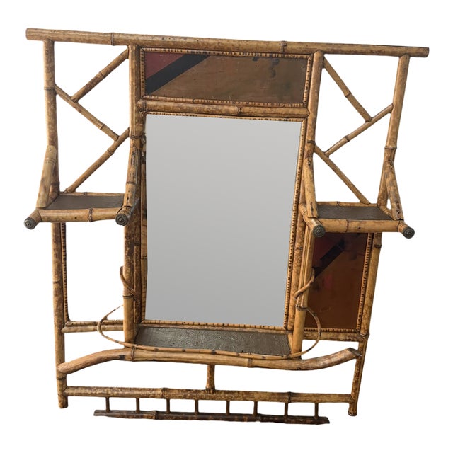 19th Century English Bamboo Mirror For Sale
