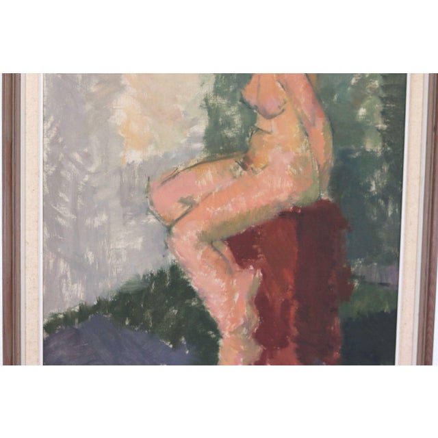 Axel Werner Ekelund, Seated Model, Nude, 1950, Oil on Panel For Sale - Image 10 of 15