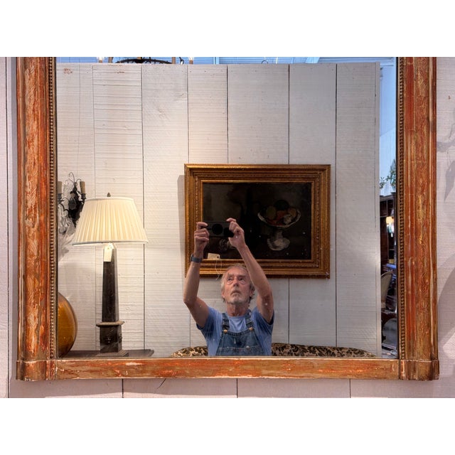 Louis Philippe Giltwood Mirror With Beaded Inner Slip For Sale - Image 6 of 10