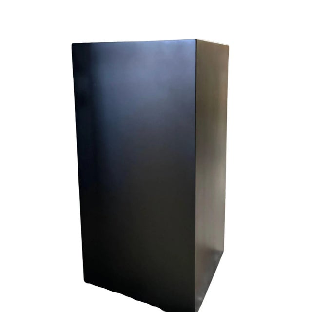 Modern 1990s Modernist Black Monolith Fiberglass Pedestal For Sale - Image 3 of 5