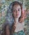 Here and Now by Linda Tracey Brandon | Oil Painting of a young woman with long hair in a natural setting For Sale