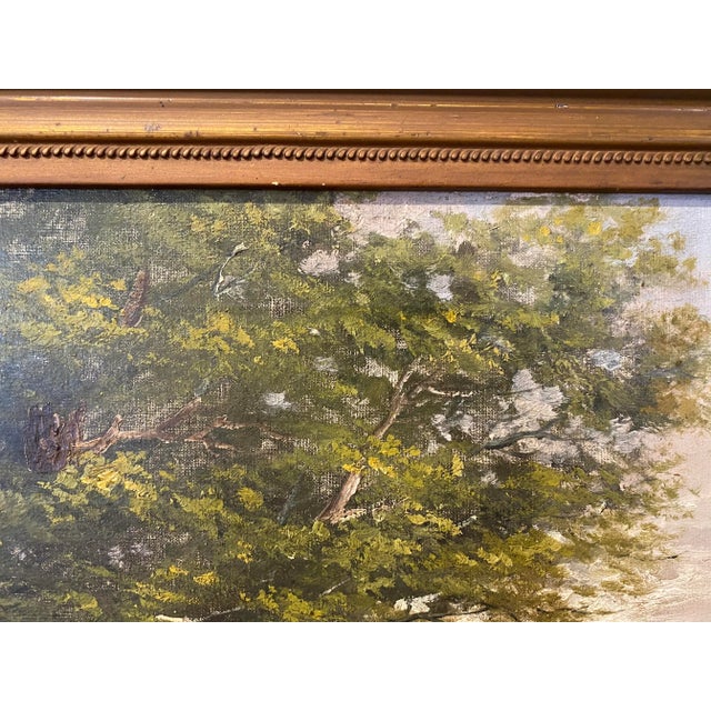 Antique Signed Oil on Canvas Painting For Sale In Los Angeles - Image 6 of 13