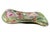 Coastal Vintage Tropical Botanical Decoupage Glass Shallow Bowl – Hummingbird & Orchids For Sale - Image 3 of 12
