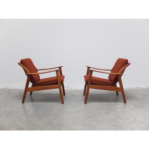 Brown Danish Easy Chairs in Oak by Niels Koefoed, 1960s, Set of 2 For Sale - Image 8 of 18