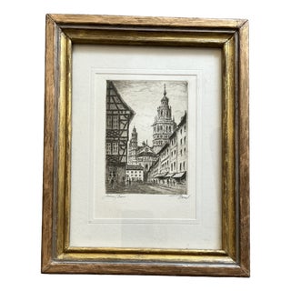 Atributed to Hans Kohl, Mainz, Dom, 1920, Etching For Sale