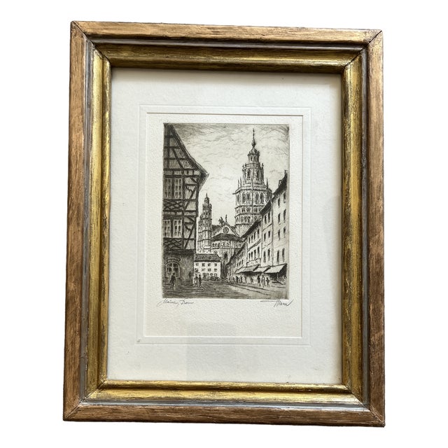 Atributed to Hans Kohl, Mainz, Dom, 1920, Etching For Sale