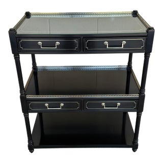 Jonathan Charles Flux Lacquered Bar / Etagere. For Sale